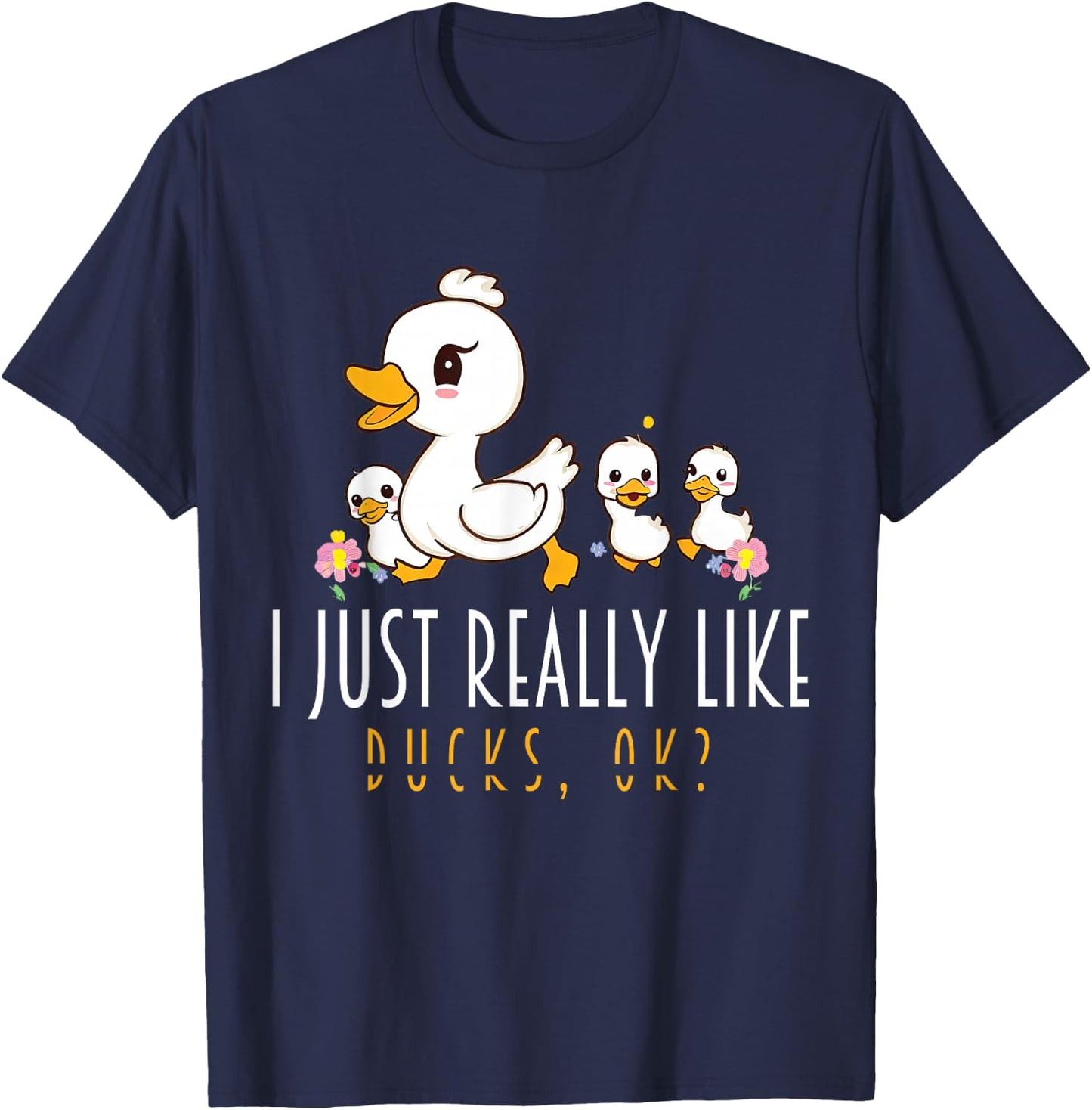 Just A Girl Who Loves Ducks - Duck Family T-Shirt - T-Shirt | Navy