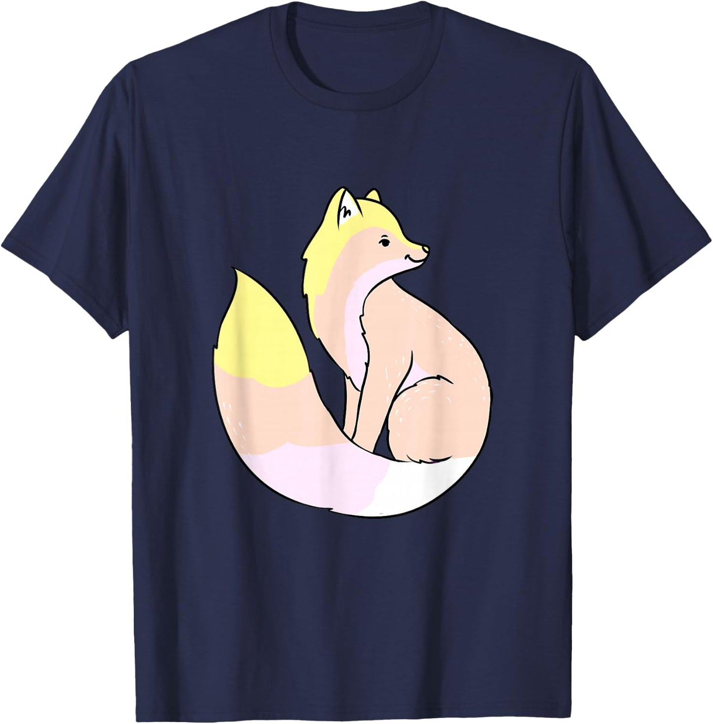 Pangender Fox Pangender Pride T-Shirt - T-Shirt | Navy