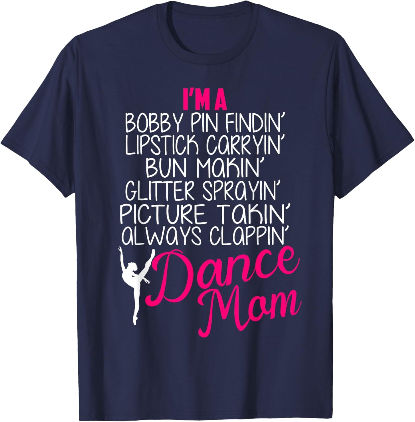 Dance mom Shirts Girls Gift Proud Dance mom T-Shirt - T-Shirt | Navy