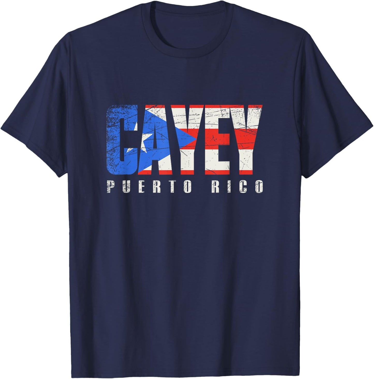 Puerto Rican flag Cayey Puerto Rico T-Shirt - T-Shirt | Navy