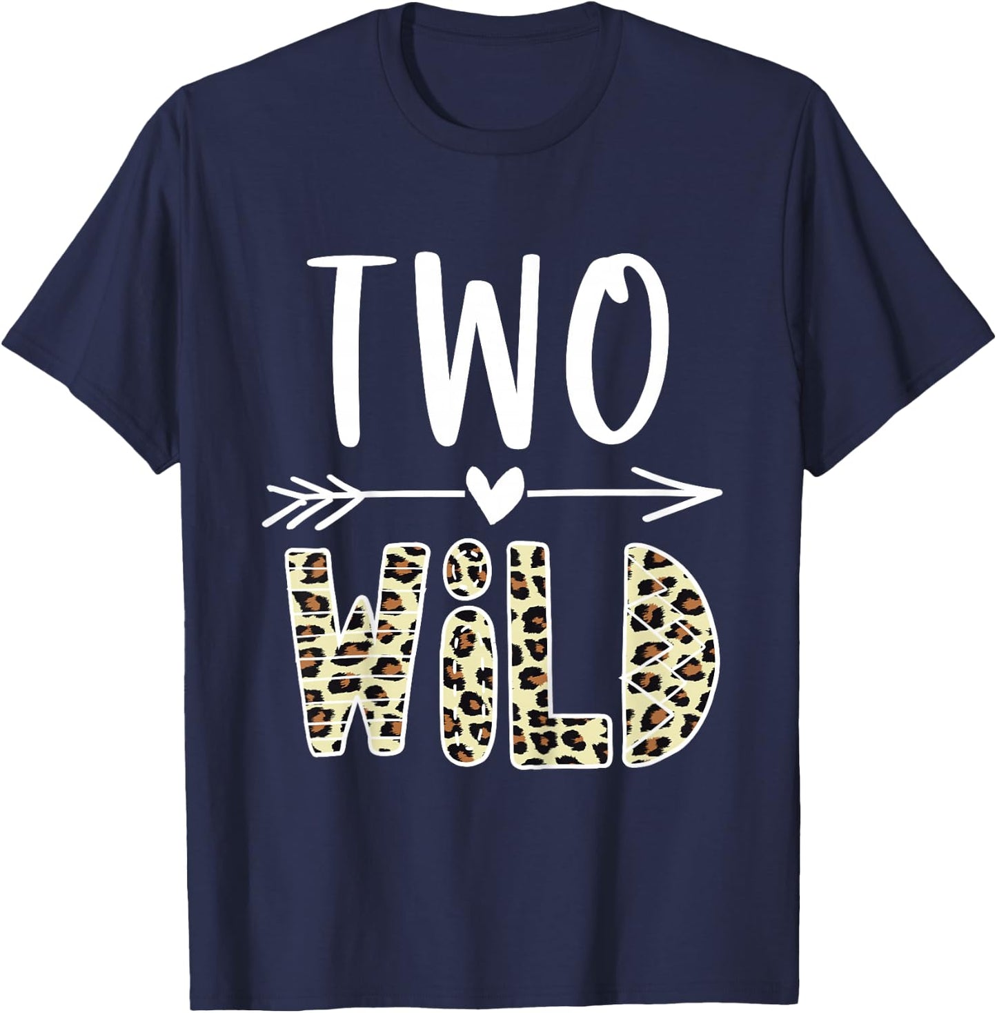 Two Wild 2 Year Old Girl Gifts 2nd Birthday Second BDay T-Shirt - T-Shirt | Navy