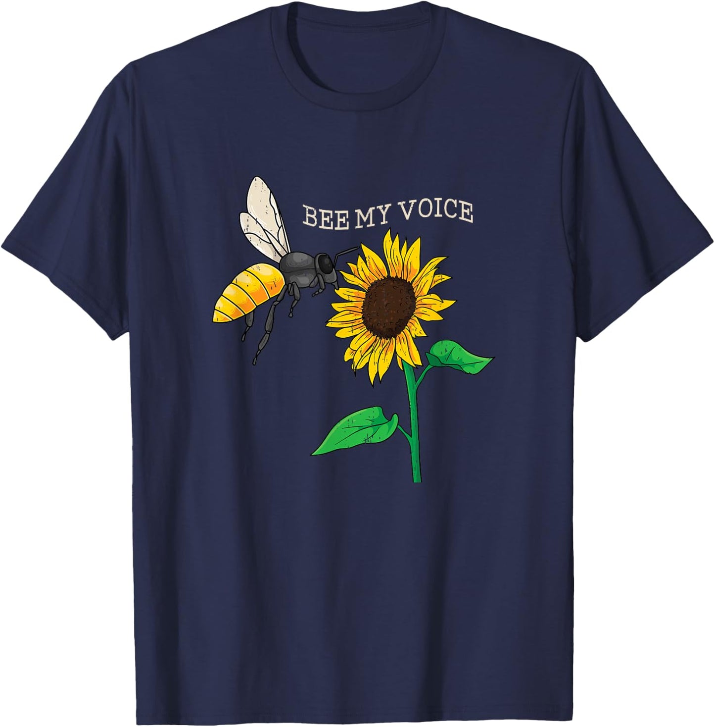 Honey Bee Beekeeper Wildlife Protection I Bee My Voice T-Shirt - T-Shirt | Navy