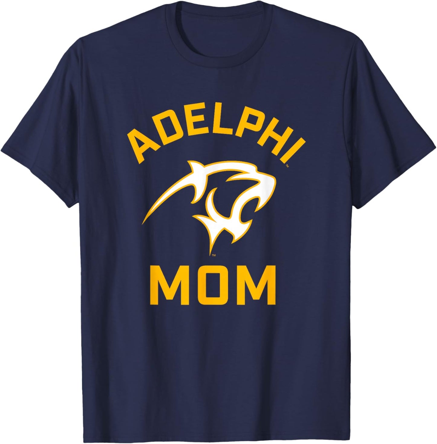 Adelphi University Panthers Arched Mom T-Shirt - T-Shirt | Navy