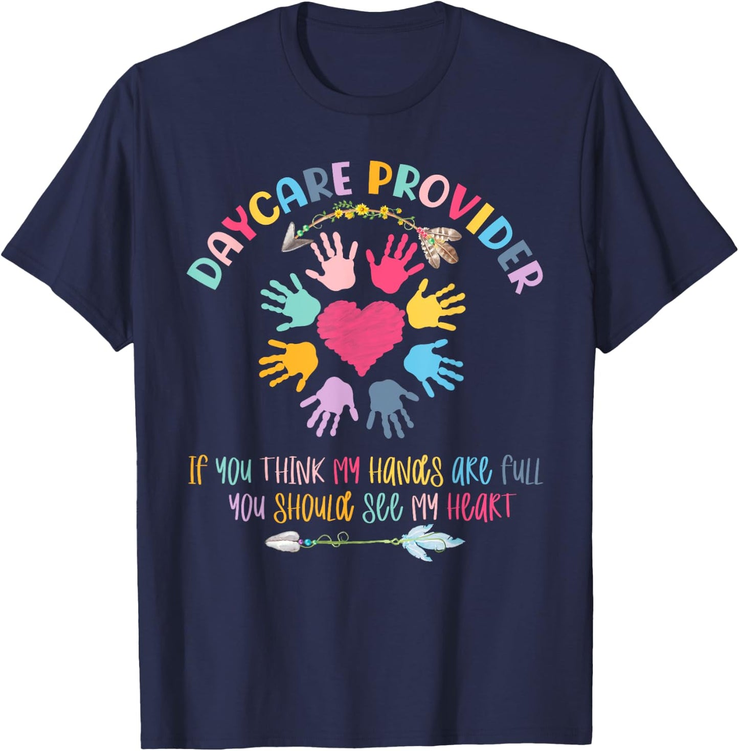 Daycare Provider Childcare Pre-k Teacher Appreciation T-Shirt - T-Shirt | Navy