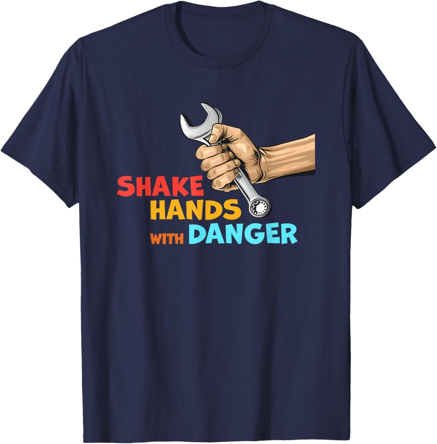 Shake Hands With Danger Retro Apparel T-Shirt - T-Shirt | Navy