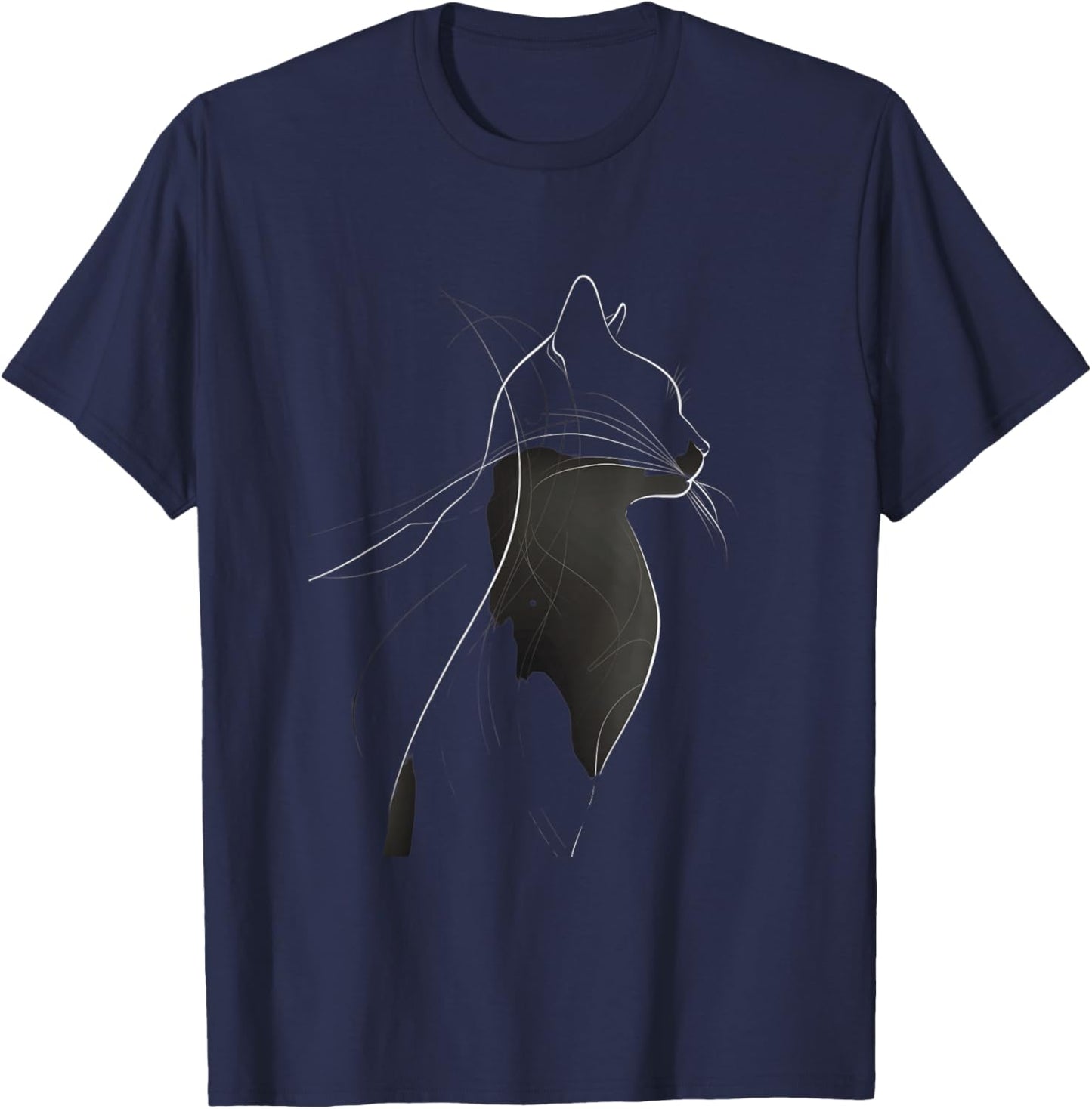 Cat, artful cat T-Shirt - T-Shirt | Navy