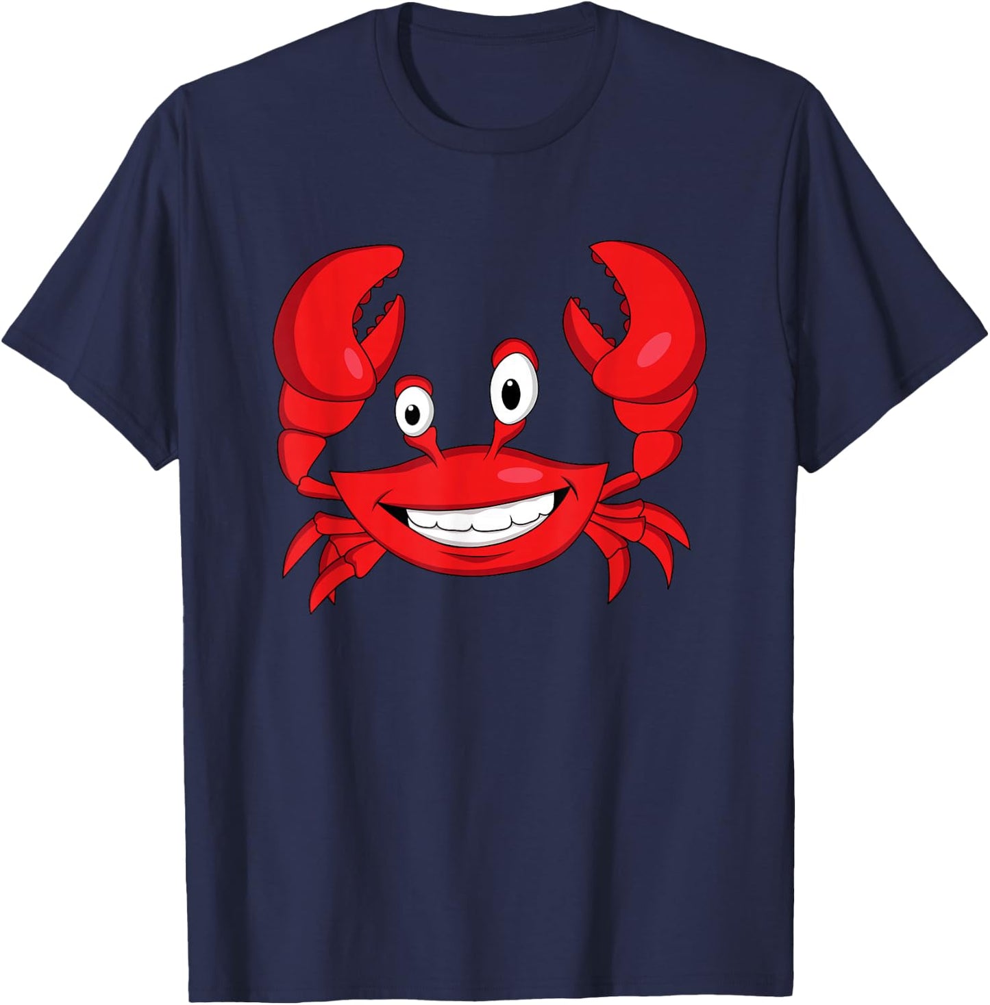 Kids Crab Shirt For Boys Or Girls | Cute Crab Gift T-Shirt - T-Shirt | Navy
