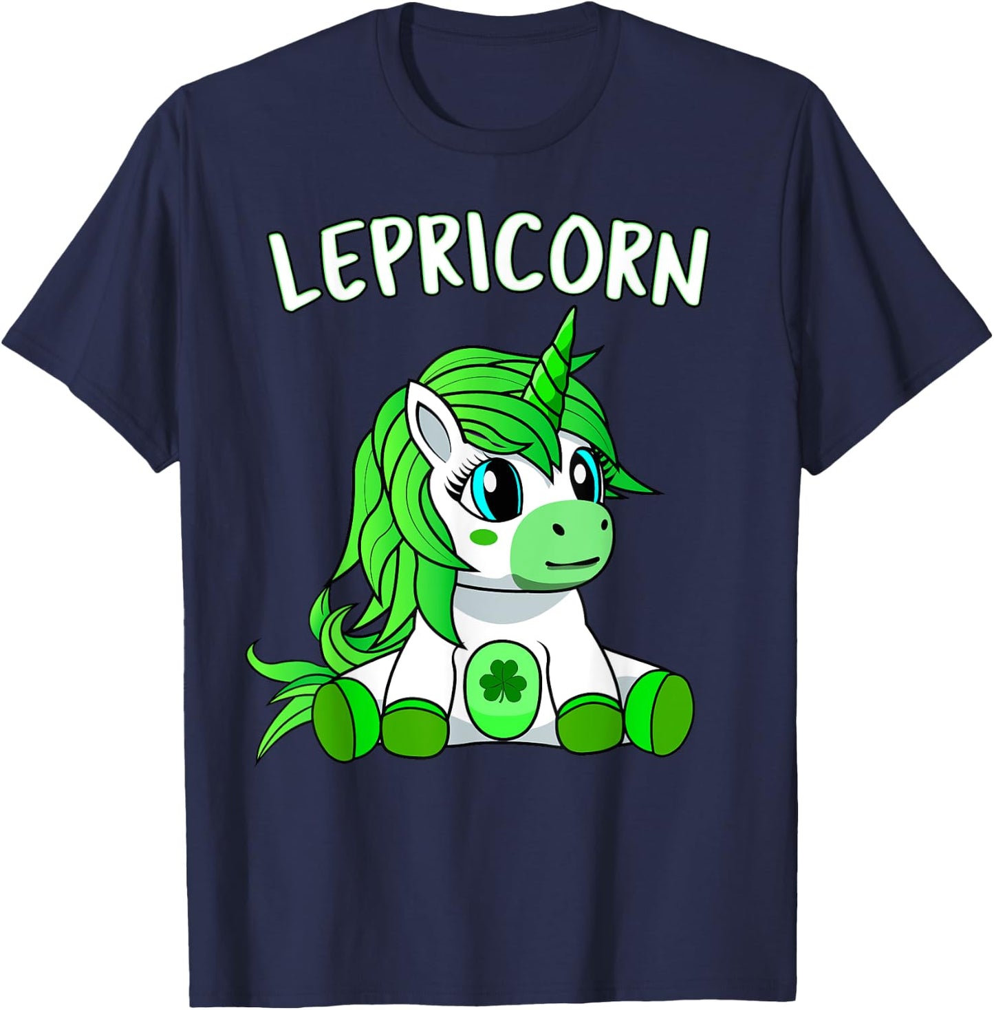St Patricks Day Baby Girl Outfit - Irish Green Unicorn Boy T-Shirt - T-Shirt | Navy