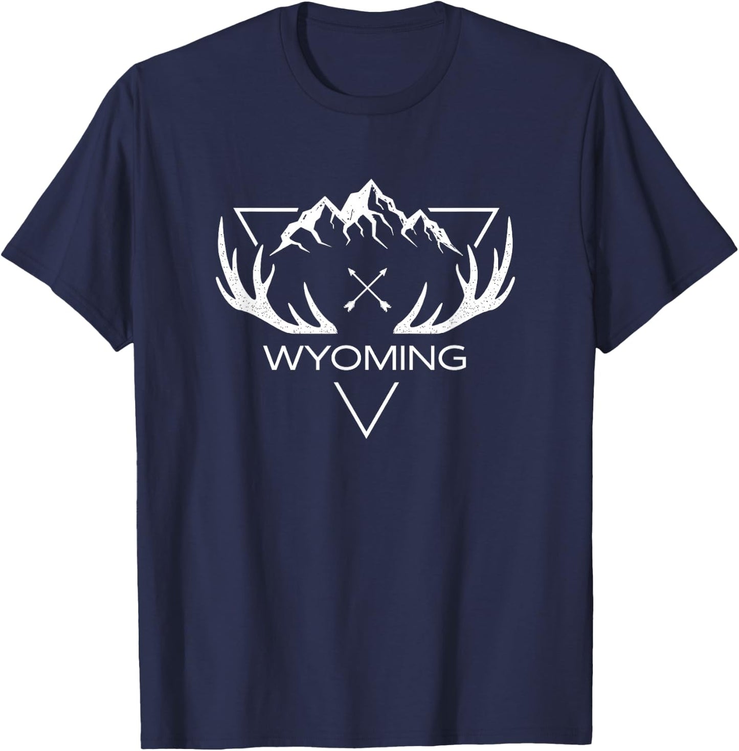Wyoming | Wyoming Deer Elk Gift | Wyoming T-Shirt - T-Shirt | Navy