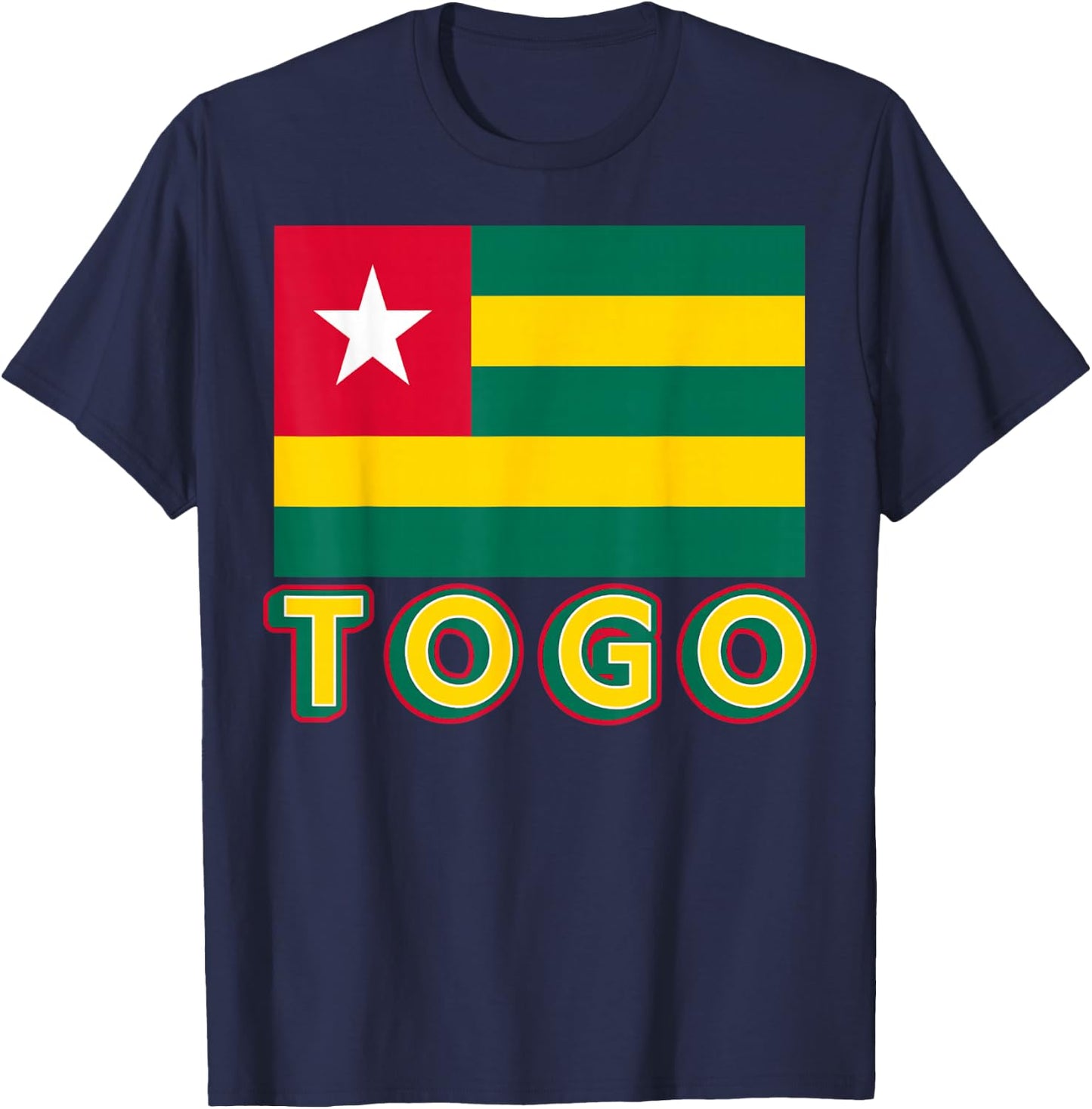 Togolese Flag Of Togo Patriotic African Men Women Kids T-Shirt - T-Shirt | Navy