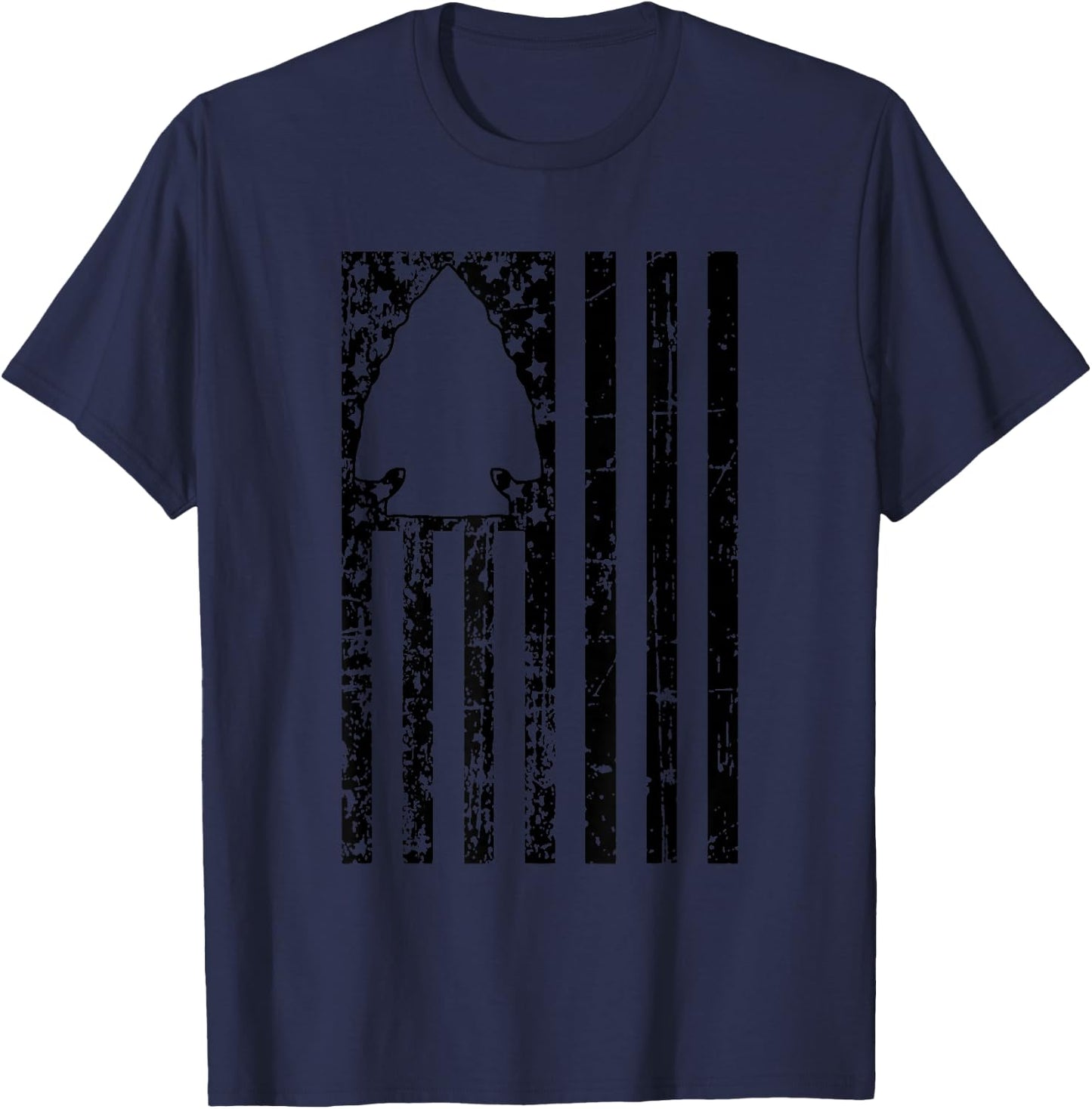 Arrowhead Collector American Flag Arrowhead Hunting T-Shirt - T-Shirt | Navy