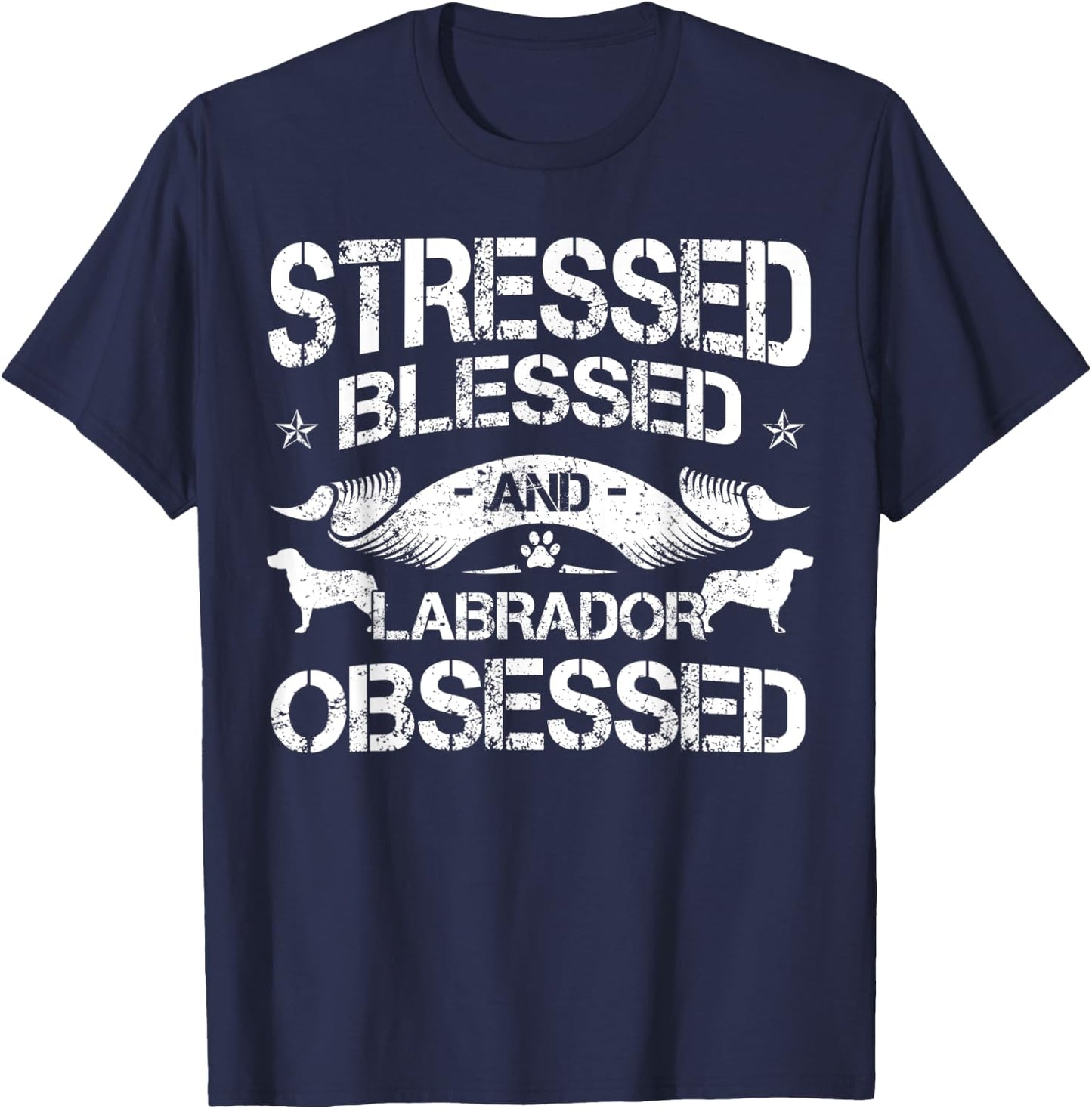 Labrador Retriever Lover Dog Owner Breed Lab Fur Mom Dad T-Shirt - T-Shirt | Navy