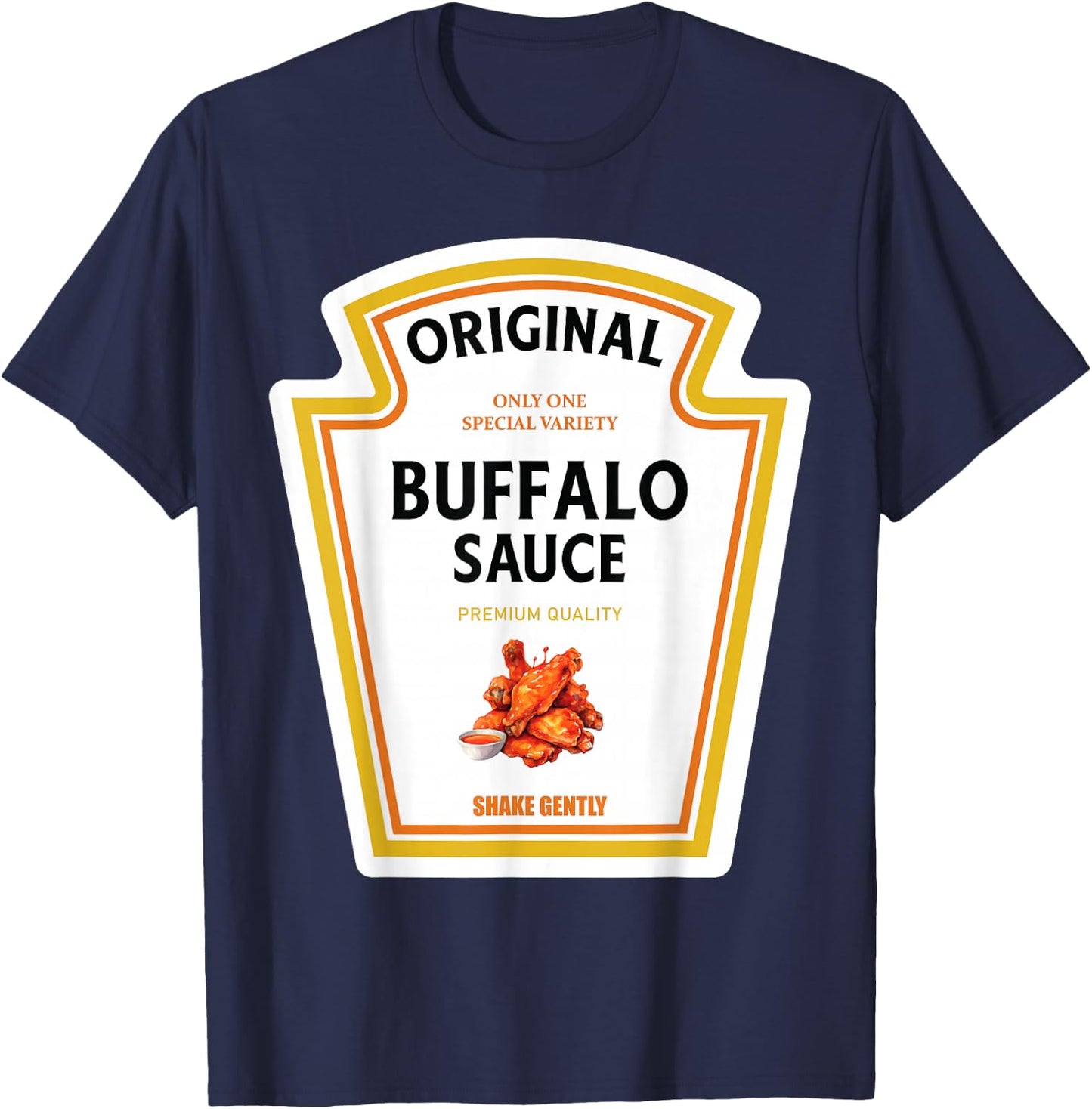 Buffalo Sauce Halloween 2024 Costume Family Matching Ketchup T-Shirt - T-Shirt | Navy
