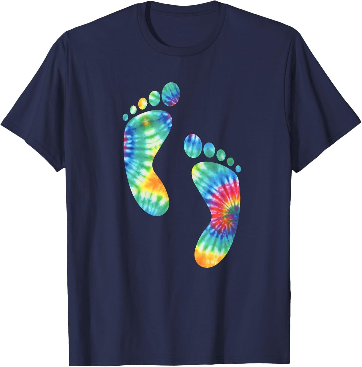 Tie Dye Foot Lover Shirt for Foot Fetish Feet T-Shirt - T-Shirt | Navy