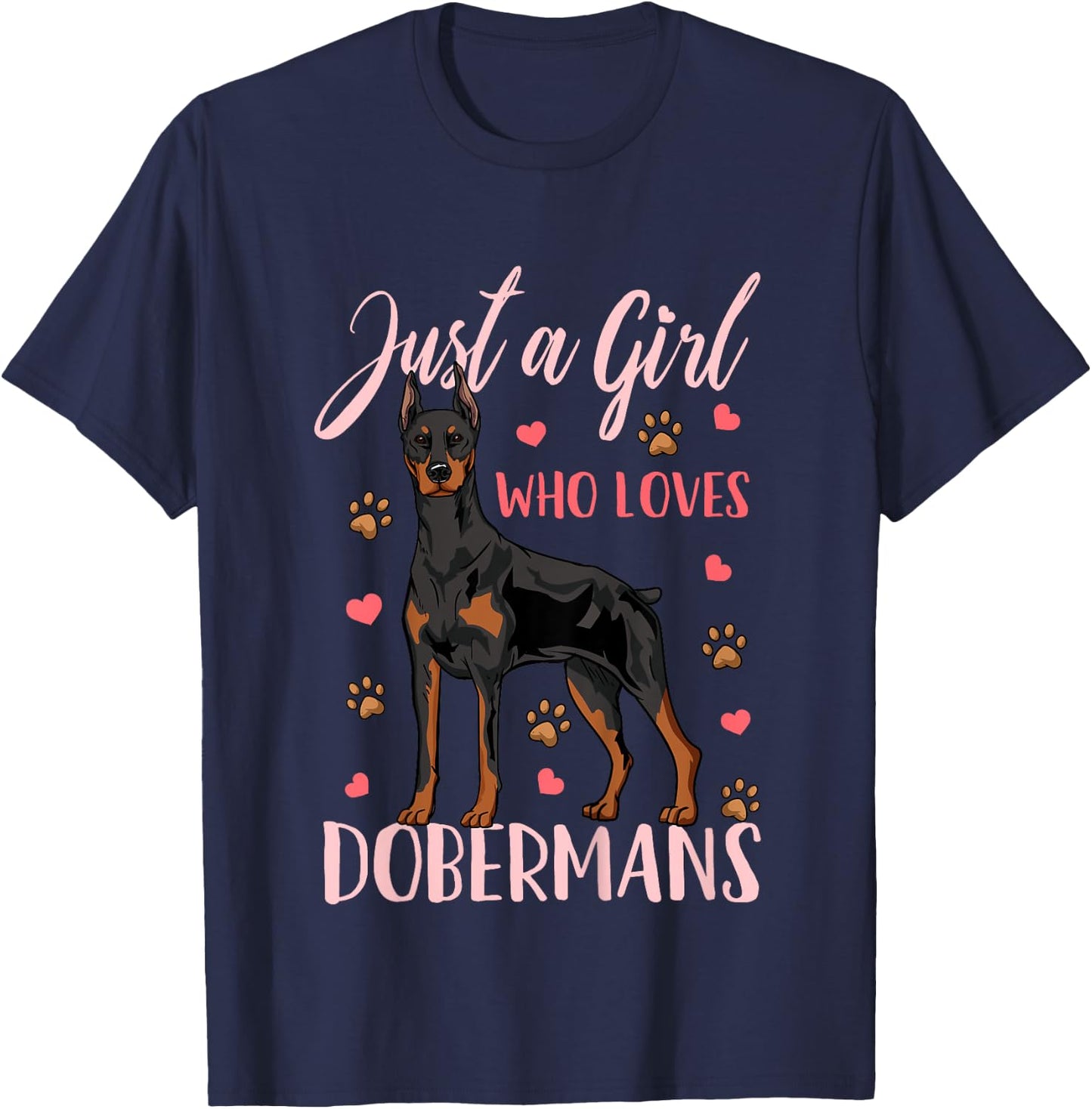 Kids Doberman Gift T-Shirt - T-Shirt | Navy