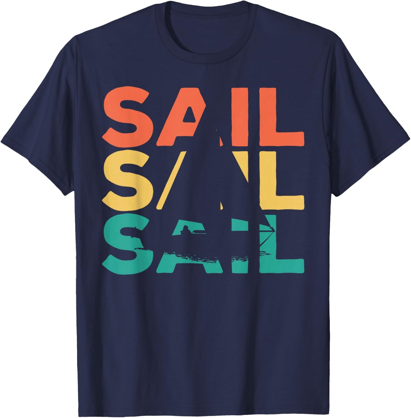 Retro Vintage Sailing Gift Sailors & Skippers T-Shirt - T-Shirt | Navy