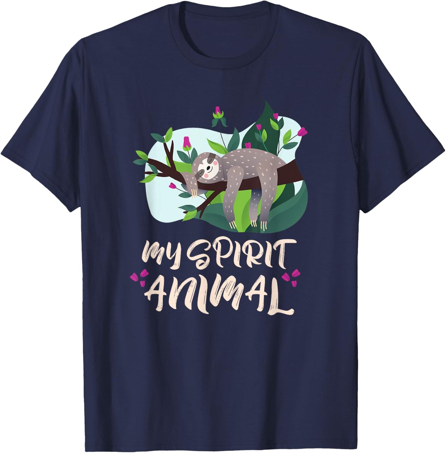 My Spirit Animal Sloth T-Shirt - T-Shirt | Navy