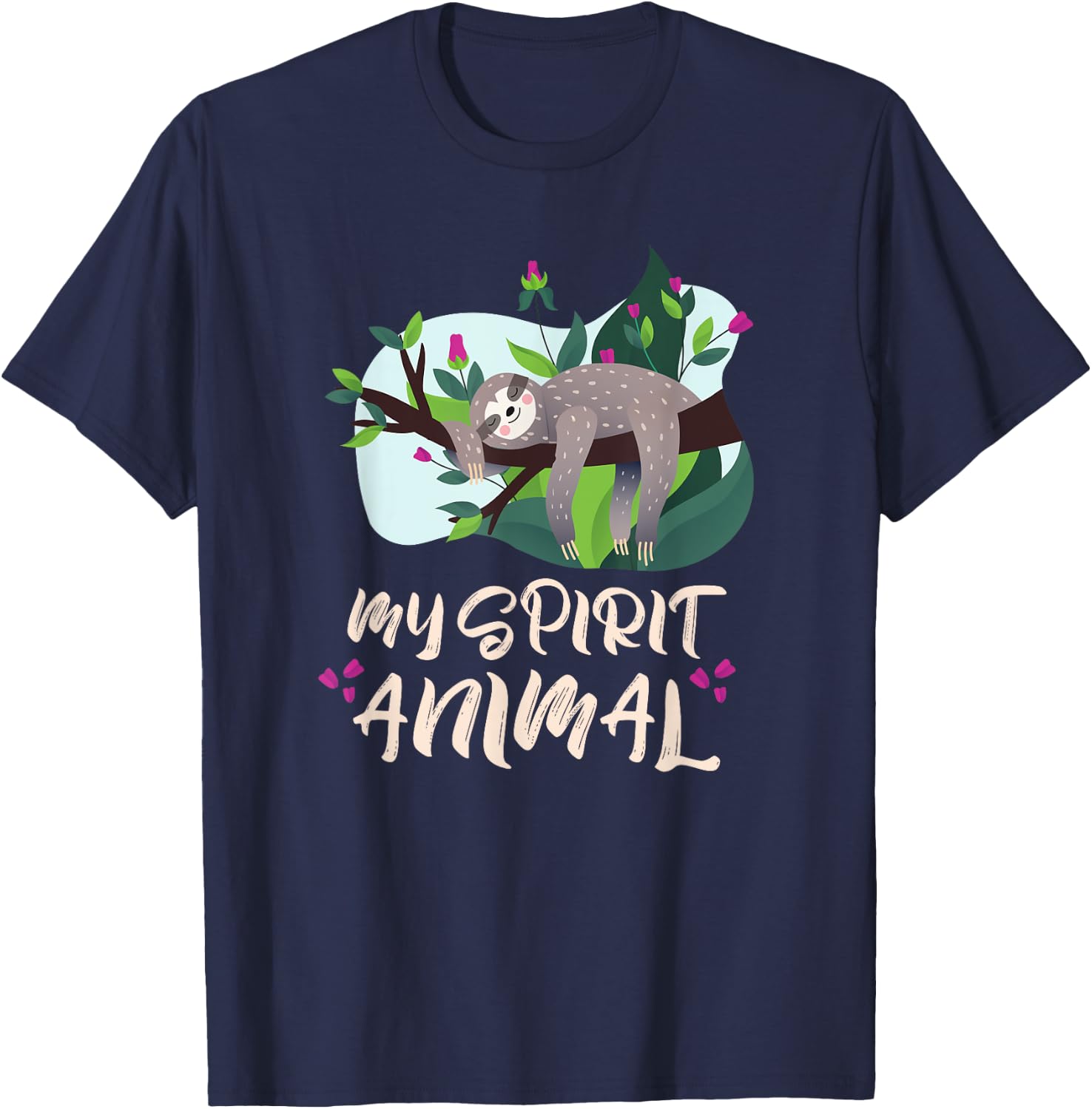 My Spirit Animal Sloth T-Shirt - T-Shirt | Navy