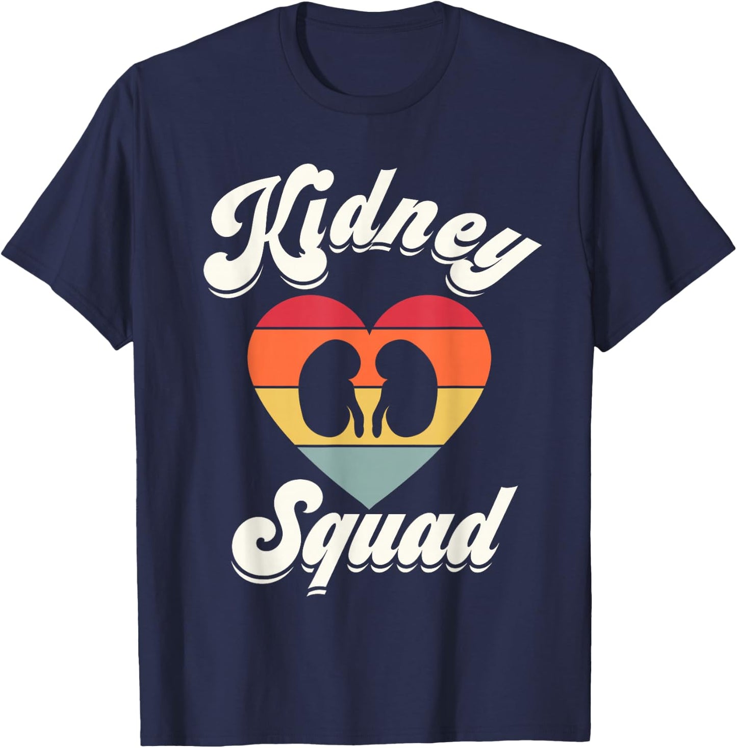 Kidney Team Squad Nephrology Nurse Dialysis Technician Tech T-Shirt - T-Shirt | Navy