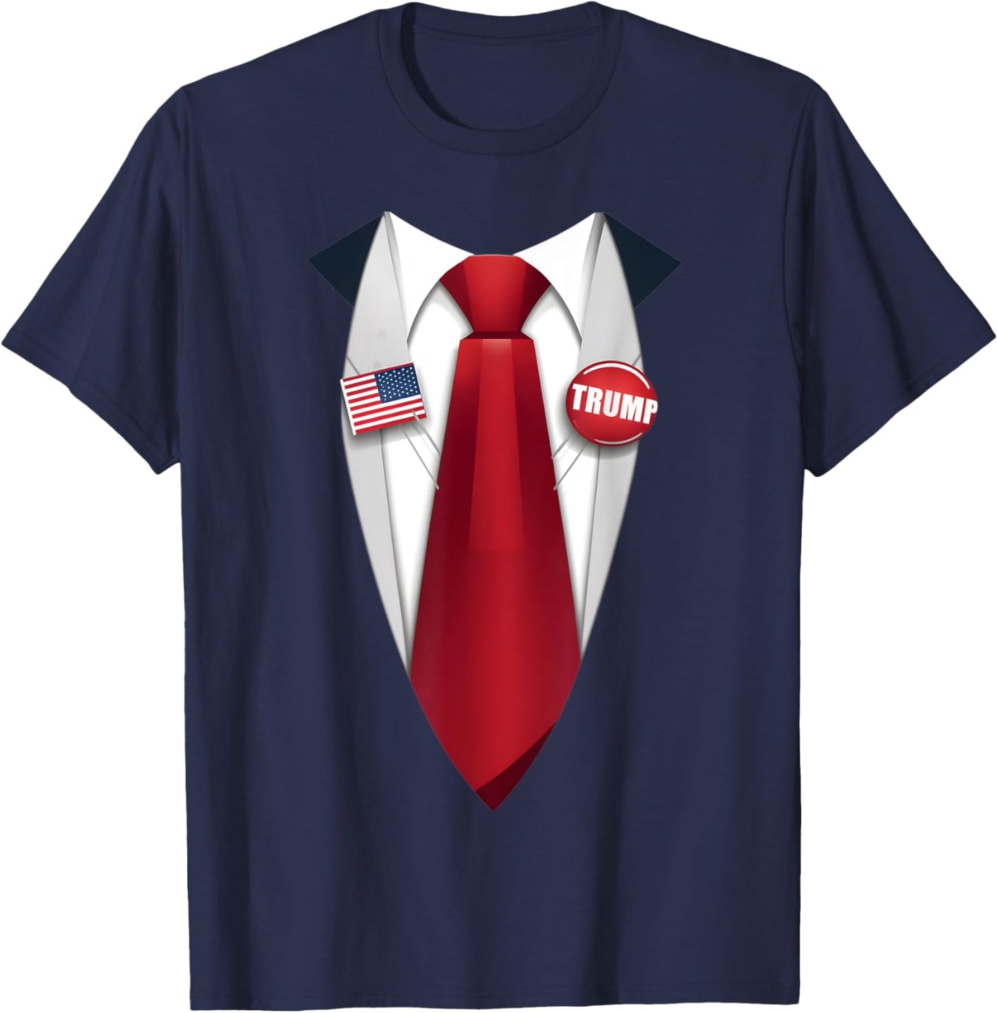 Donald Trump Suit and Tie Halloween Costume T-Shirt - T-Shirt | Navy