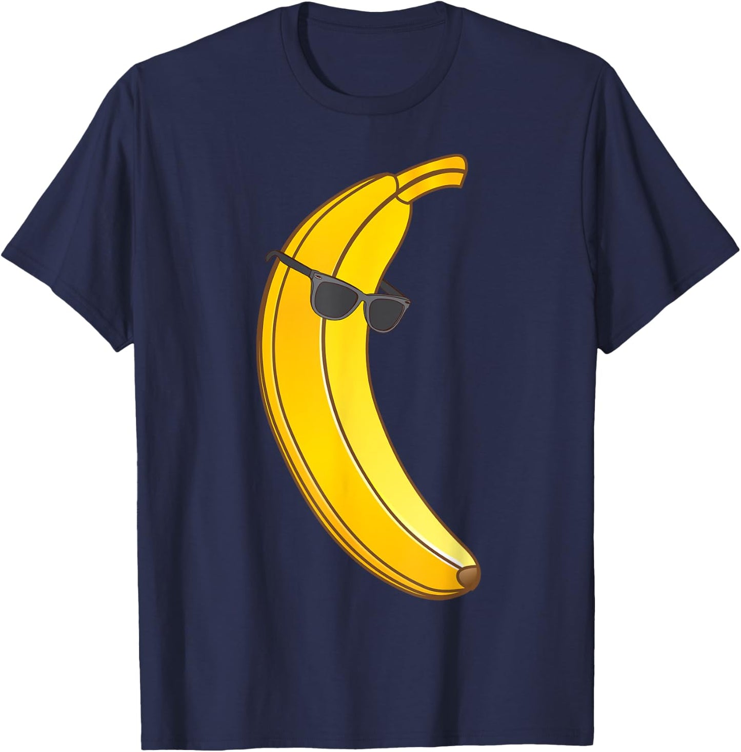Cool Banana Wearing Sunglasses | Funny Fruit Eyewear Gift T-Shirt - T-Shirt | Navy