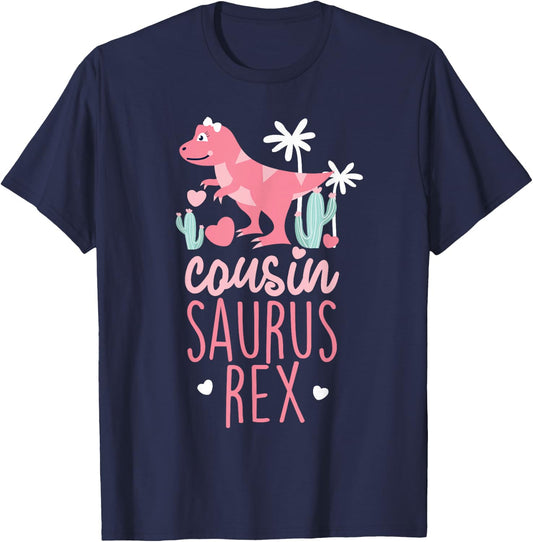 Cousin Saurus Rex Dinosaur Kids T-Shirt - T-Shirt | Navy