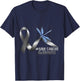 Dragonfly White Ribbon Lung Cancer Awareness T-Shirt - T-Shirt | Navy