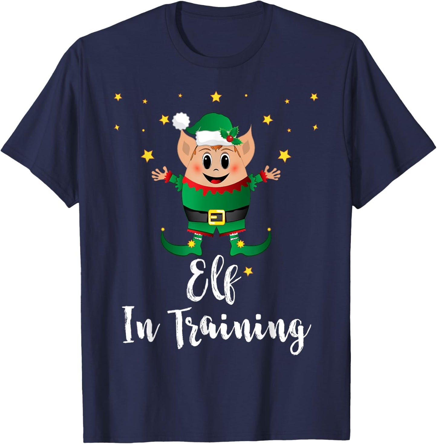 Elf In Training Squad Christmas Matching Family Xmas Group T-Shirt - T-Shirt | Navy