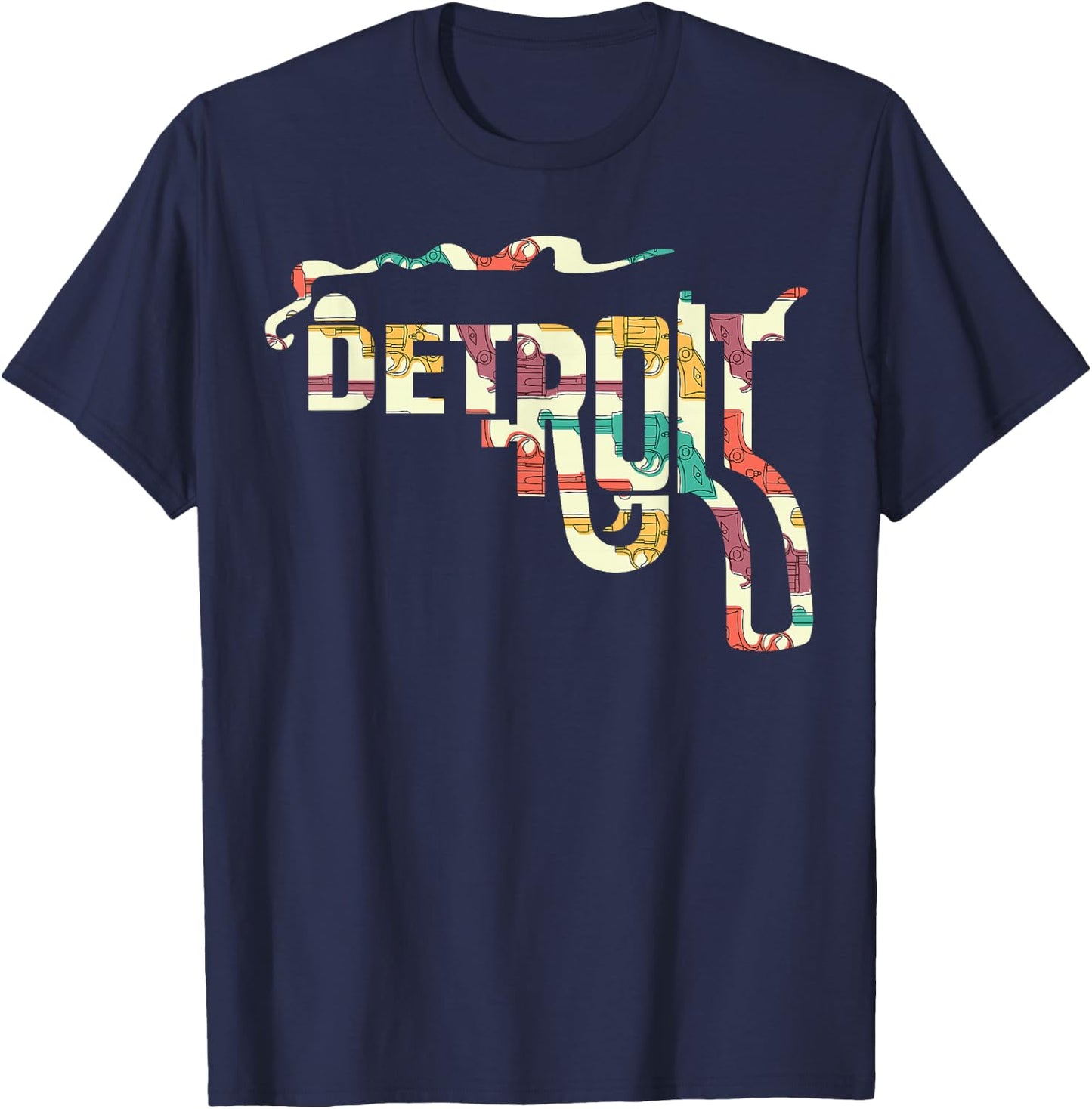 Detroit Philadelphia Smoking Gun T-Shirt - T-Shirt | Navy