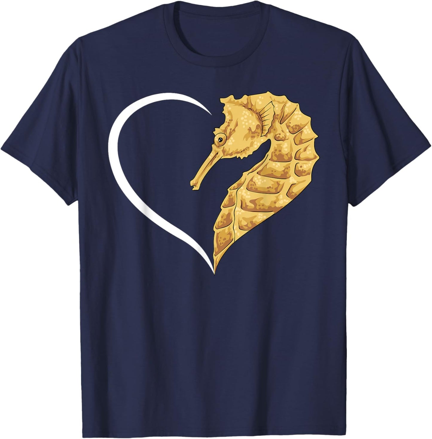Seahorse Shirts Girls Kids Heart Cute Seahorse T-Shirt - T-Shirt | Navy