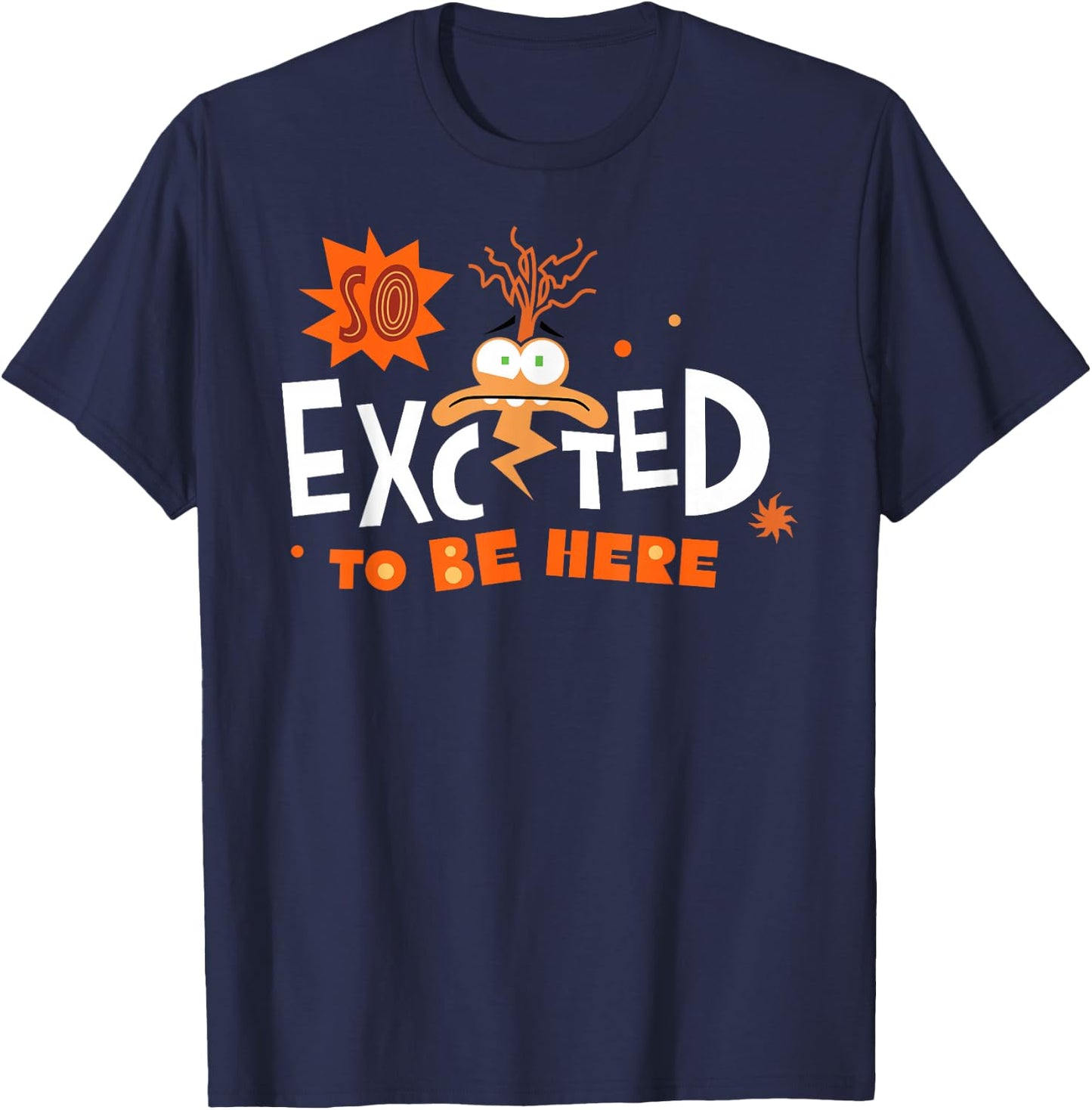 Disney Pixar Inside Out 2 So Excited To Be Here Anxiety Logo T-Shirt - T-Shirt | Navy