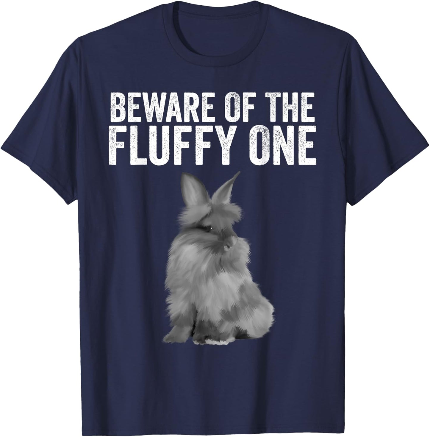 Funny Fluffy One Gift Lionhead Bunny Rabbit Lover Men Women T-Shirt - T-Shirt | Navy