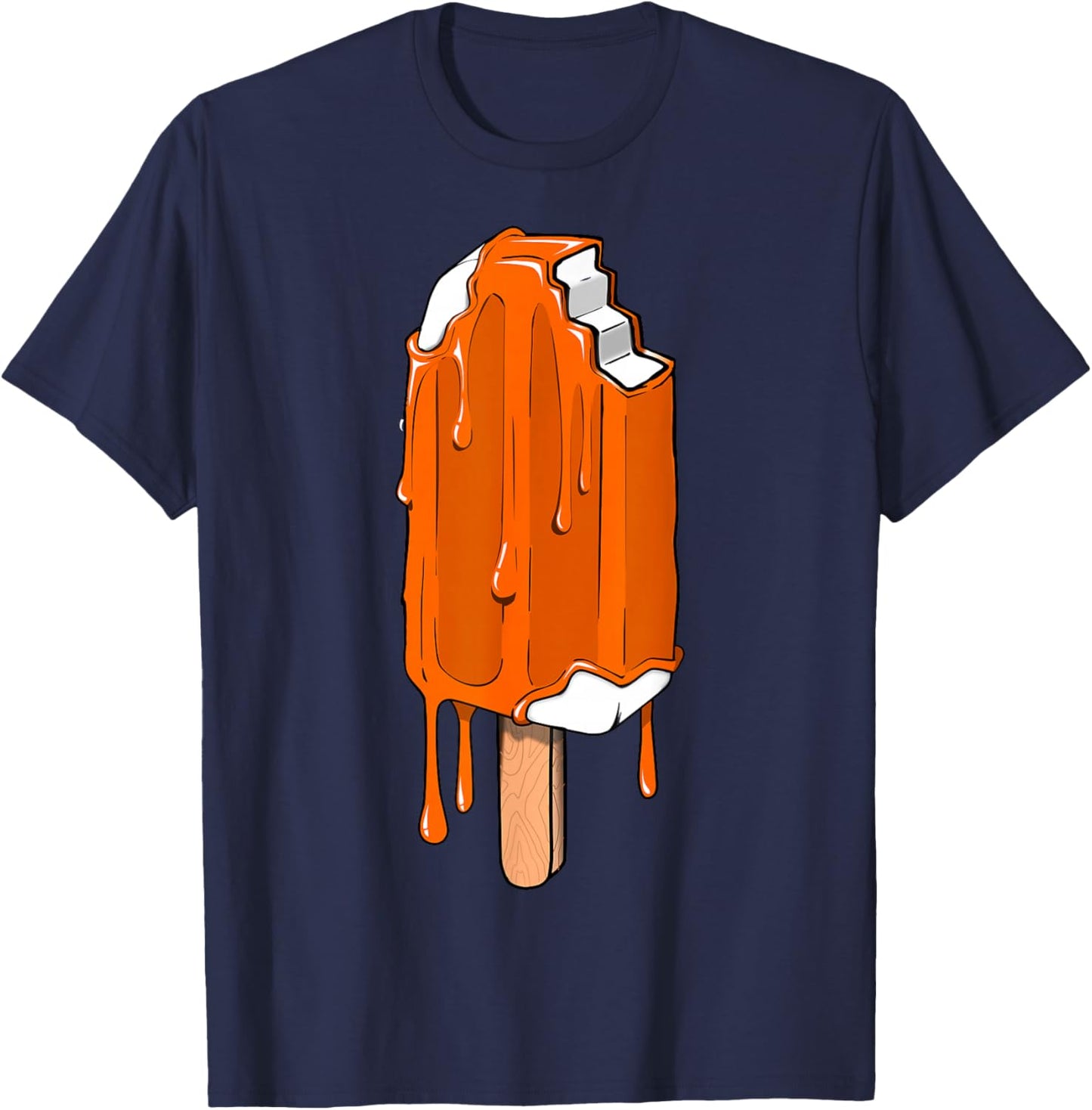 Melting Orange Creamsicle T-Shirt - T-Shirt | Navy