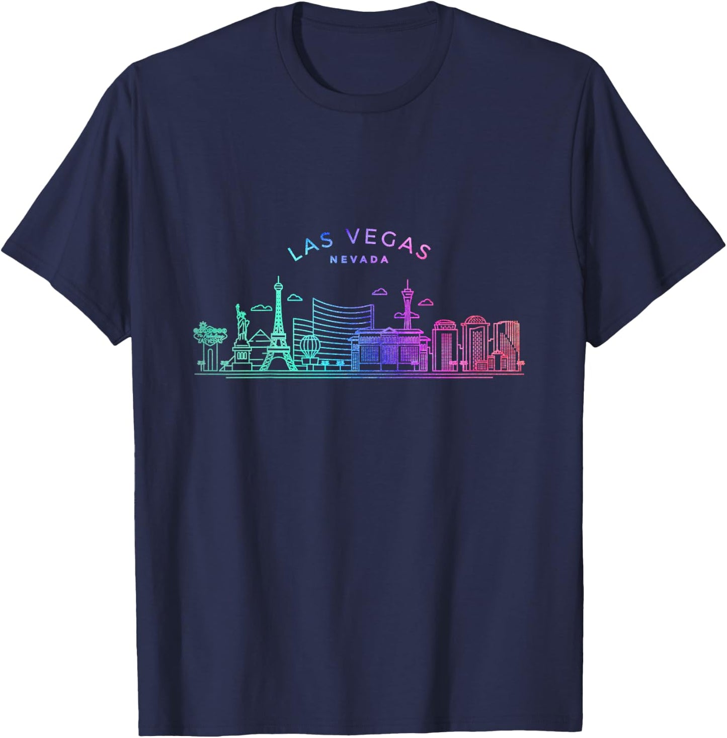 Kids Las Vegas Skyline Cityscape City Metropole T-Shirt - T-Shirt | Navy