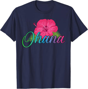 Ohana Aloha Hawaii from the island - Feel the Flower Spirit! T-Shirt - T-Shirt | Navy