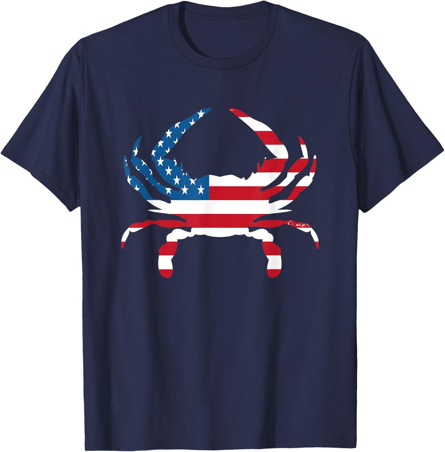 Crab Vintage American Flag T-Shirt - T-Shirt | Navy