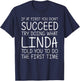LINDA Gift Name Personalized Birthday Funny Christmas Joke T-Shirt - T-Shirt | Navy