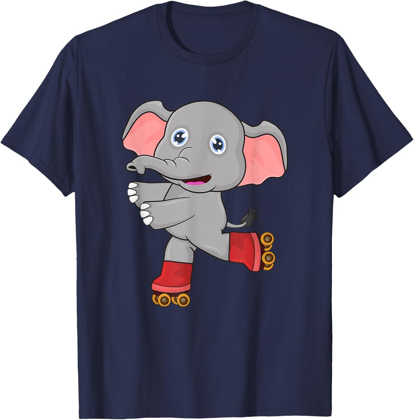 Elephant on roller skates T-Shirt - T-Shirt | Navy