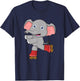 Elephant on roller skates T-Shirt - T-Shirt | Navy