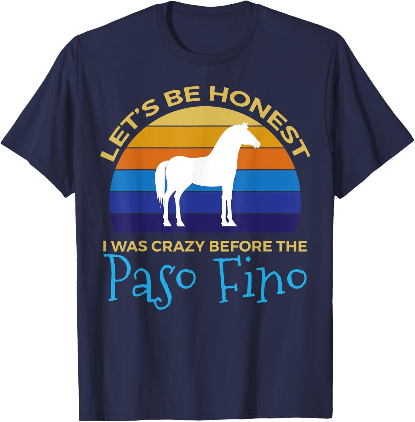 Paso Fino Retro Vintage Apparel - Horse Riders Design T-Shirt - T-Shirt | Navy