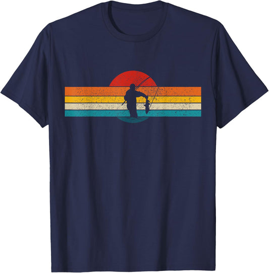 Fly Fishing Vintage Fishing Fisherman Fly Fishing T-Shirt - T-Shirt | Navy