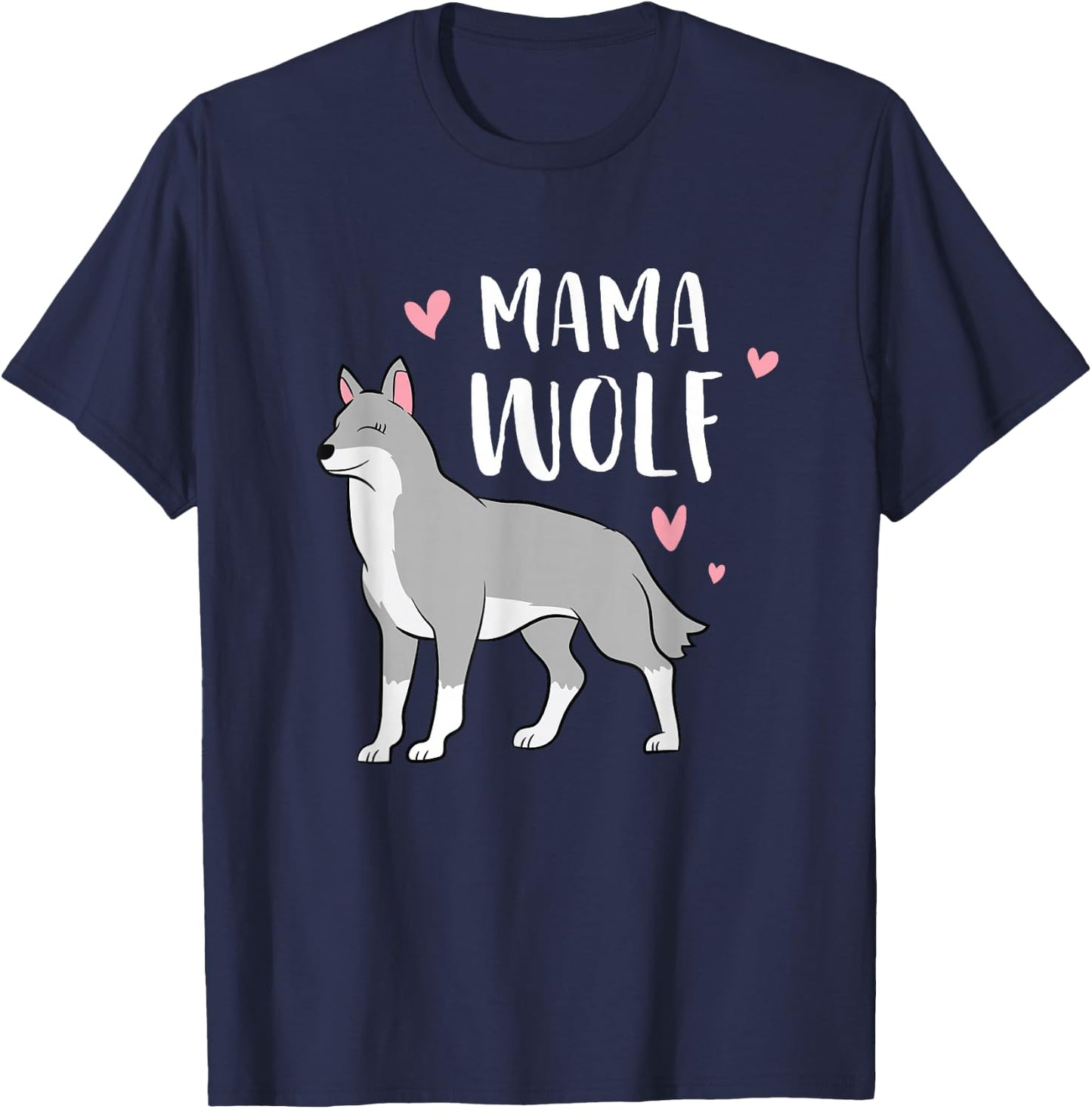 Mama Wolf Wolf Wolf Pack Wolves T-Shirt - T-Shirt | Navy