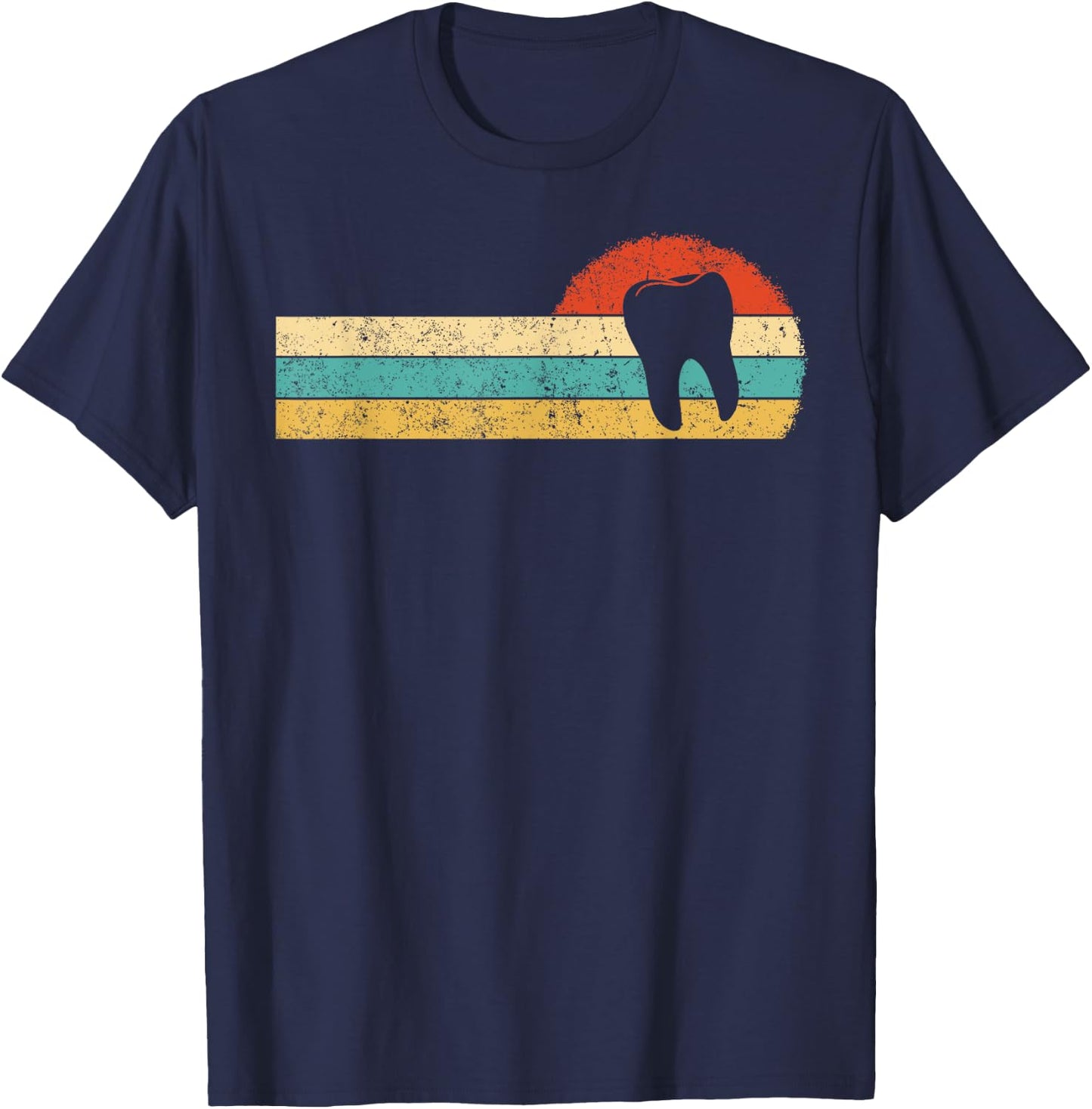 Dentist Retro Vintage Dental Surgeon Mouth Doctor T-Shirt - T-Shirt | Navy