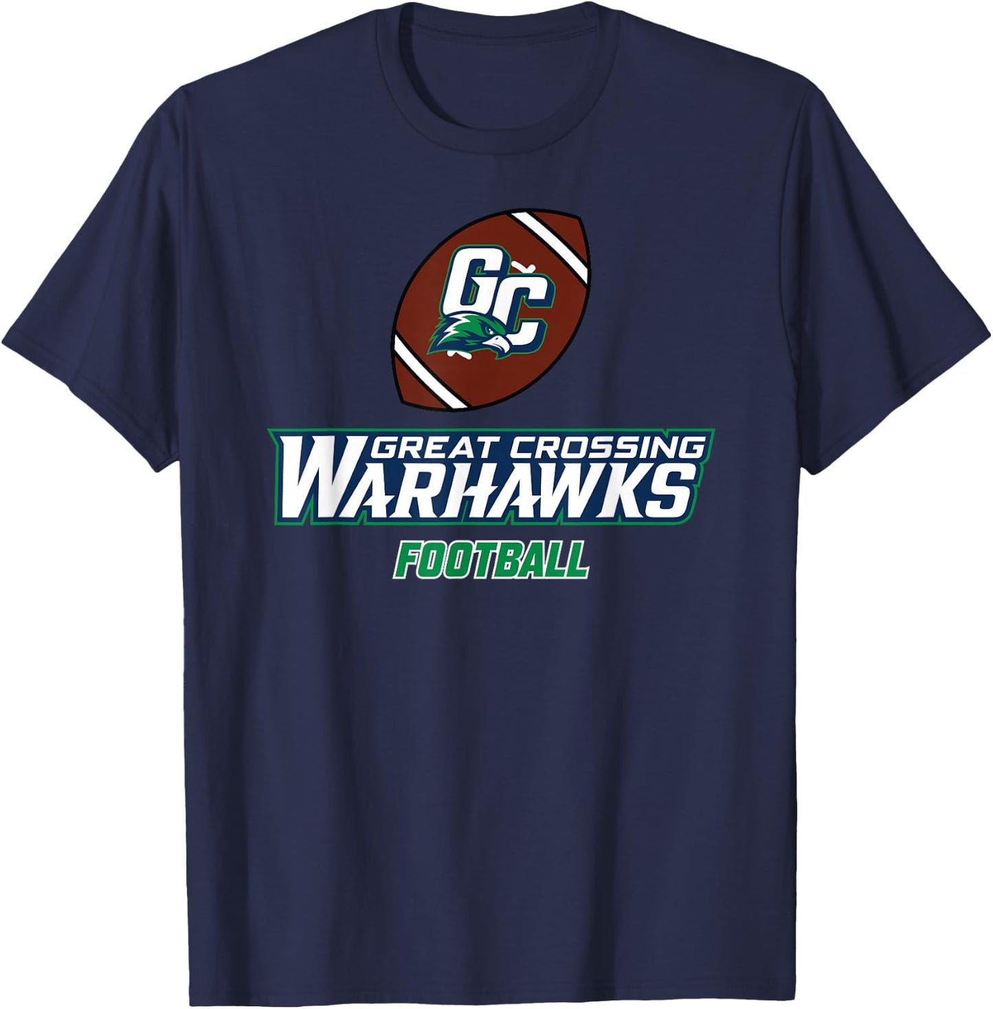 Great Crossing High School Warhawks Football T-Shirt - T-Shirt | Navy