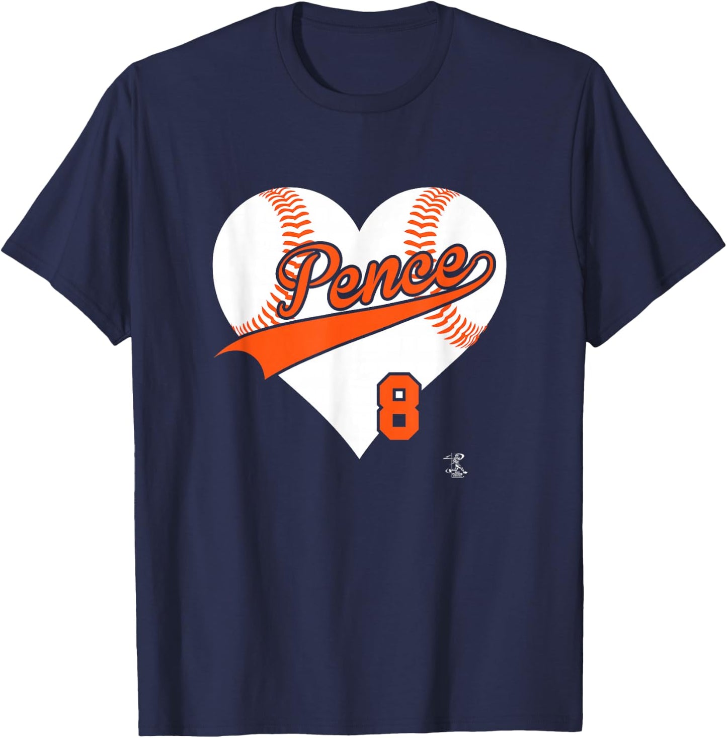 Hunter Pence Baseball Heart Gameday T-Shirt - T-Shirt | Navy