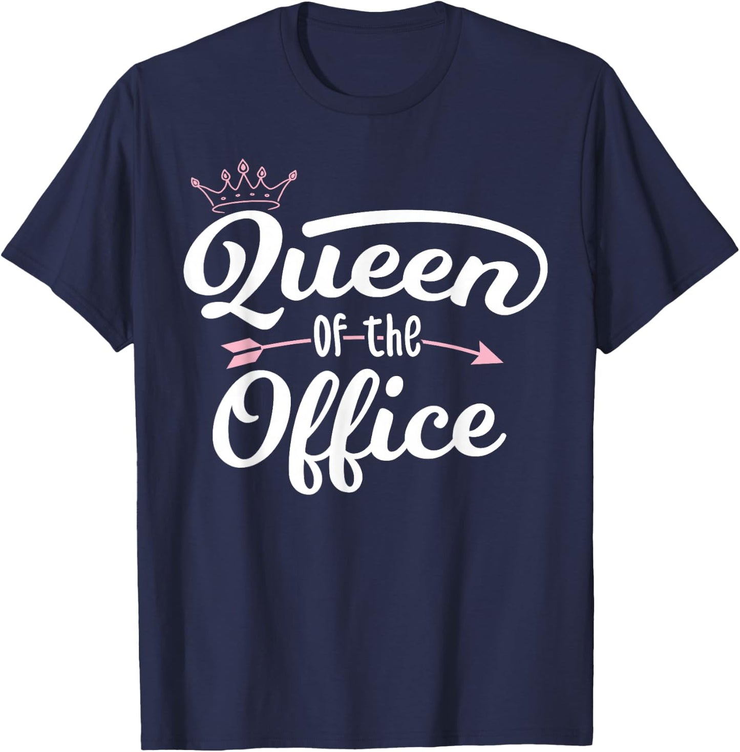 Queen Of The Office - Teacher School Office Secretary T-Shirt - T-Shirt | Navy