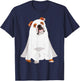 English Bulldog Ghost Pumpkin Halloween Fall Dog Lover Women T-Shirt - T-Shirt | Navy