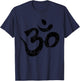 Vintage Retro Om Meditation Spiritual Indian Yoga Symbol Om T-Shirt - T-Shirt | Navy
