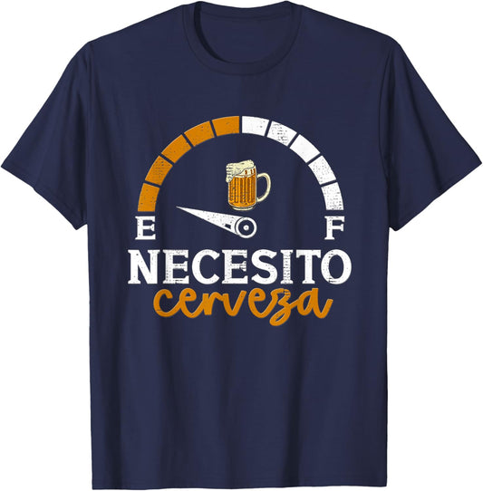 Necesito Cerveza Shirt - Cerveza T-Shirt - T-Shirt | Navy
