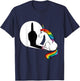 Unicorn Sarcasm Funny Shadow Unicorn Middle Finger T-Shirt - T-Shirt | Navy